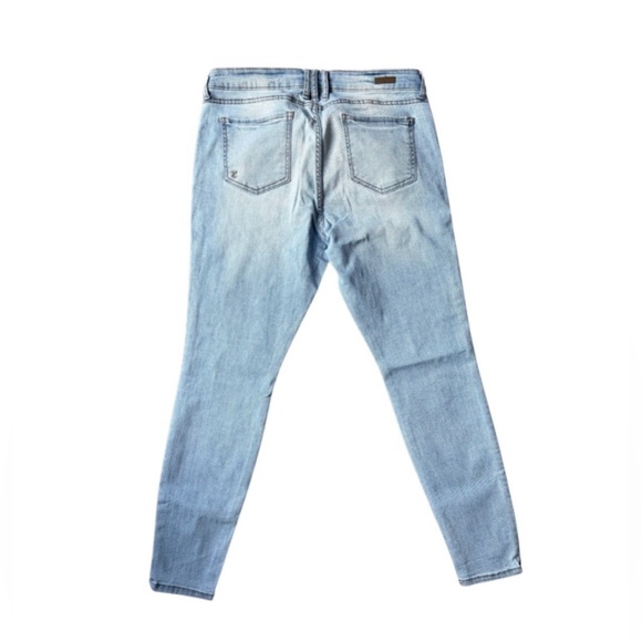 Kut from the Kloth Toothpick Skinny Jeans Light Wash Distressed - Picture 2 of 8